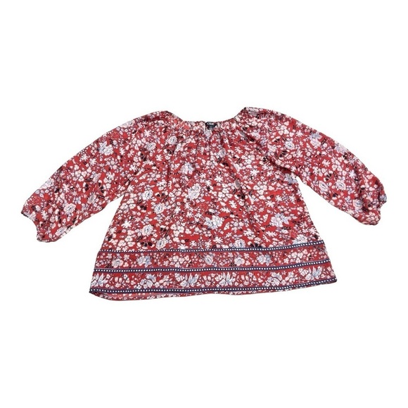 CHAPS RALPH LAUREN
WOMANS TUNIC BLOUSE SIZE P L/G RED MULTICOLOR
3/4 SLEEVE - Picture 8 of 14